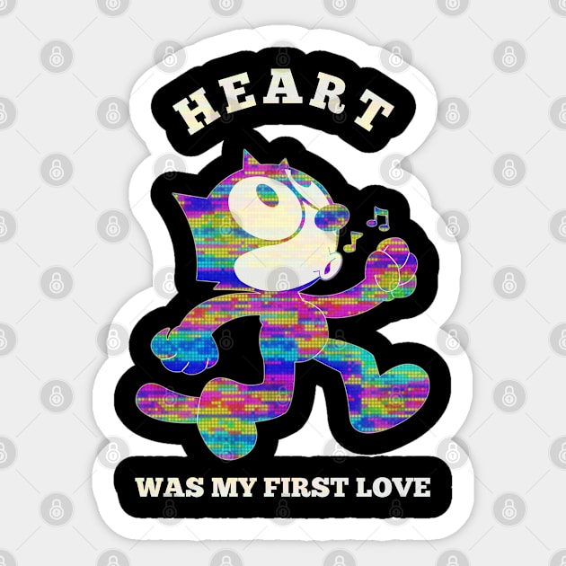 heart band felix glitch Sticker by reraohcrot